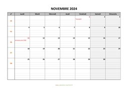 calendrier novembre 2024 modele 05