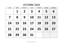 calendrier octobre 2024 modele 01