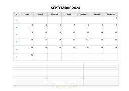 calendrier septembre 2024 modele 07