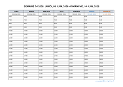 semaine 24 2026 dates et calendrier