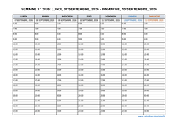 semaine 37 2026 dates et calendrier