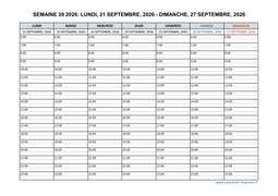 semaine 39 2026 dates et calendrier