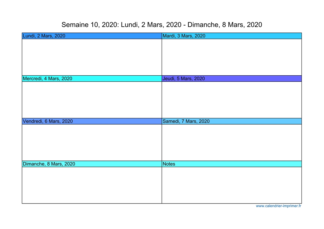 Semaine 10 2020 Semaine 10 2020