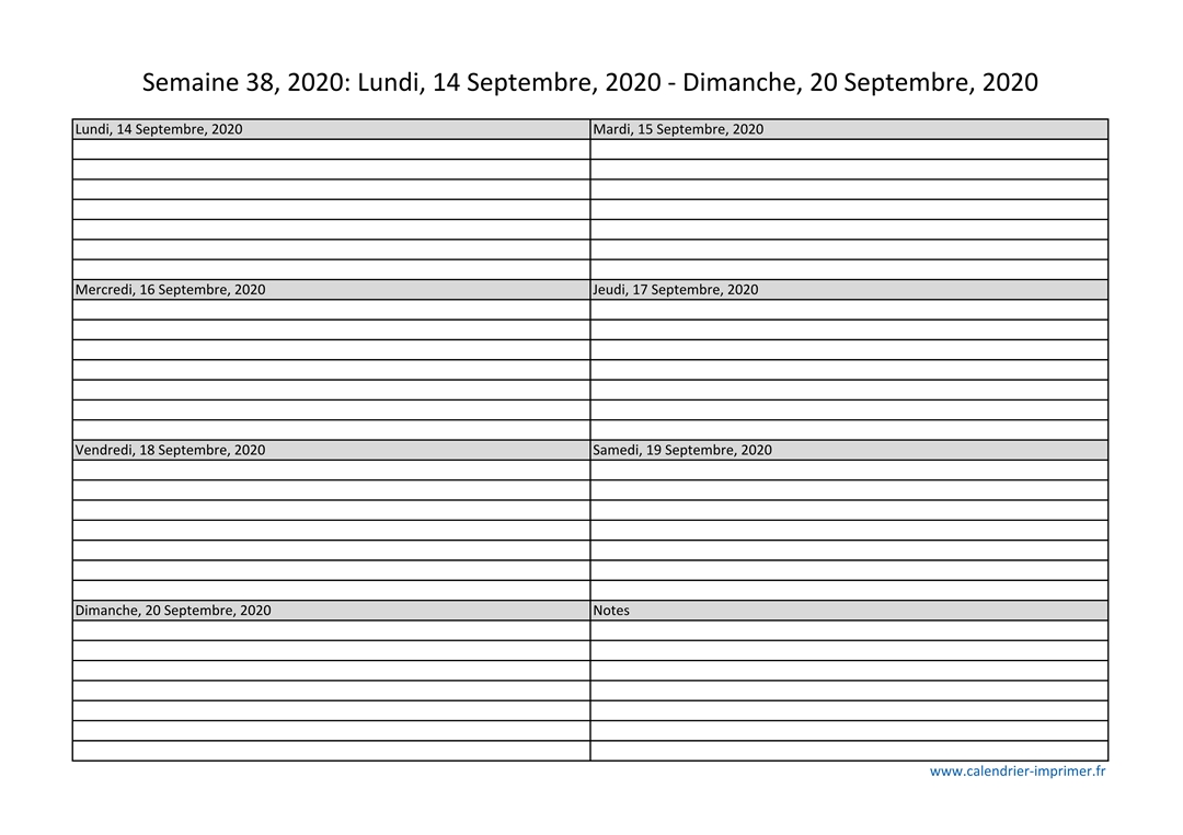 Semaine 38 2020