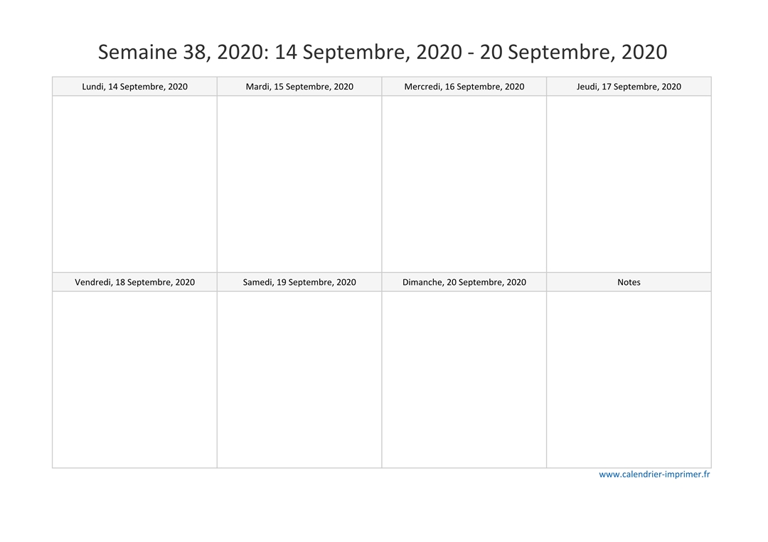 Semaine 38 2020