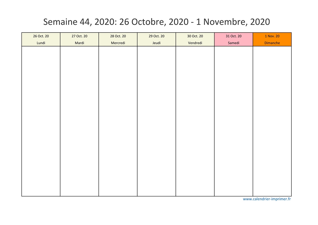 Numero De Semaine Planning Semaine