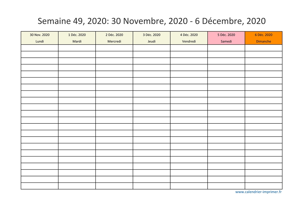 semaine 49 et 50 2020 - semaine 49 année 2020