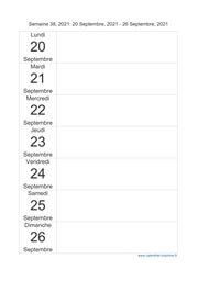 Semaine 38 2021
