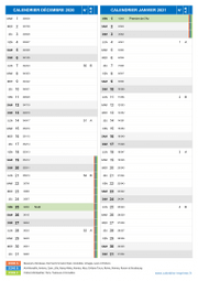 Calendrier scolaire pour Décembre 2020 et Janvier 2021 portrait 2