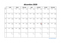 Calendrier décembre 2020 modele 02
