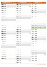 Calendrier pour les mois de Février à Avril 2020 portrait 2