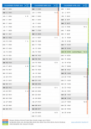 Calendrier scolaire pour Février à Avril 2020 portrait 2