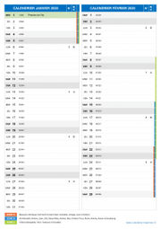 Calendrier scolaire pour Janvier et Février 2020 portrait 2