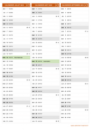 Calendrier pour les mois de Juillet à Septembre 2020 portrait 2