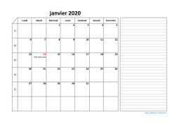 Calendrier juillet 2020 modele 06