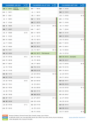 Calendrier scolaire pour Juin à Août 2020 portrait 2