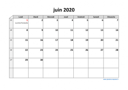 Calendrier juin 2020 modele 03