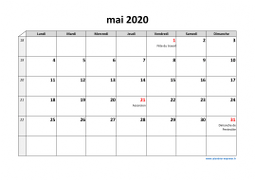 Calendrier mai 2020 modele 03