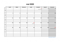 Calendrier mai 2020 modele 05