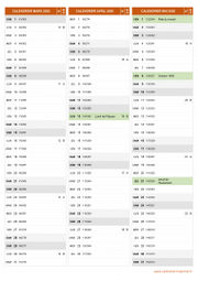 Calendrier pour les mois de Mars à Mai 2020 portrait 2