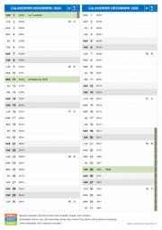 Calendrier scolaire pour Novembre et Décembre 2020 portrait 2