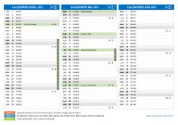 Calendrier scolaire pour Avril à Juin 2021 paysage 2