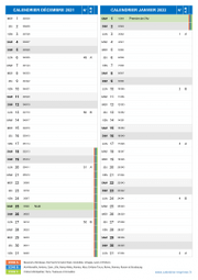 Calendrier scolaire pour Décembre 2021 et Janvier 2022 portrait 2