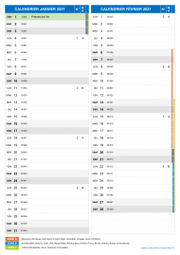 Calendrier scolaire pour Janvier et Février 2021 portrait 2
