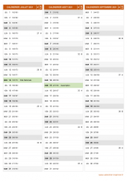 Calendrier pour les mois de Juillet à Septembre 2021 portrait 2