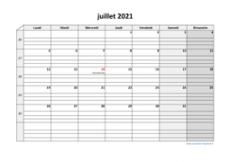 Calendrier juillet 2021 modele 05