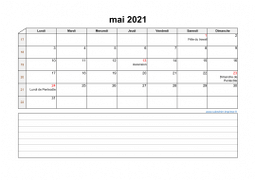 Calendrier mai 2021 modele 07