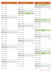 Calendrier pour les mois de Mars à Mai 2021 portrait 2