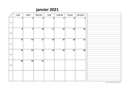 Calendrier mars 2021 modele 06