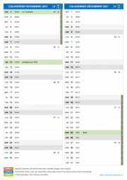 Calendrier scolaire pour Novembre et Décembre 2021 portrait 2