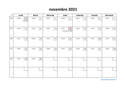 Calendrier novembre 2021 modele 02