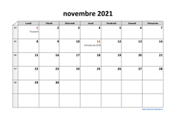Calendrier novembre 2021 modele 03