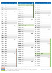 Calendrier scolaire pour Octobre à Décembre 2021 portrait 2