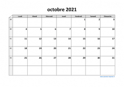 Calendrier octobre 2021 modele 03