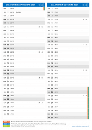 Calendrier scolaire pour Septembre et Octobre 2021 portrait 2