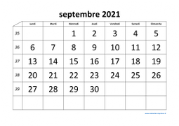 Calendrier septembre 2021 modele 01