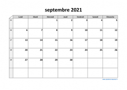 Calendrier septembre 2021 modele 03