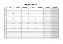 Calendrier septembre 2021 modele 05