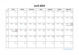 Calendrier avril 2022 modele 02