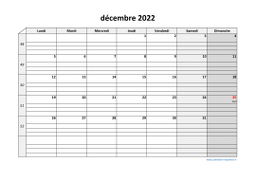Calendrier décembre 2022 modele 05