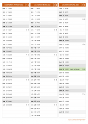 Calendrier pour les mois de Février à Avril 2022 portrait 2