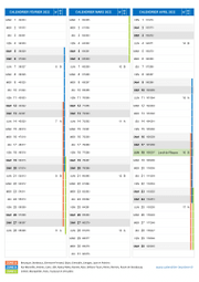 Calendrier scolaire pour Février à Avril 2022 portrait 2