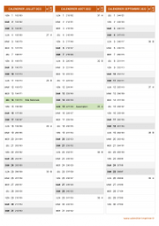 Calendrier pour les mois de Juillet à Septembre 2022 portrait 2