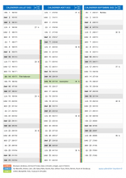 Calendrier scolaire pour Juillet à Septembre 2022 portrait 2