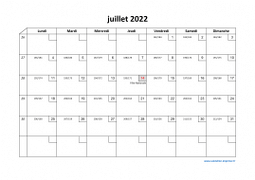 Calendrier juillet 2022 modele 02