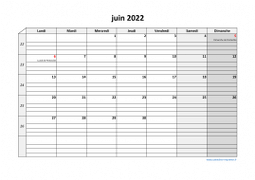 Calendrier juin 2022 modele 05
